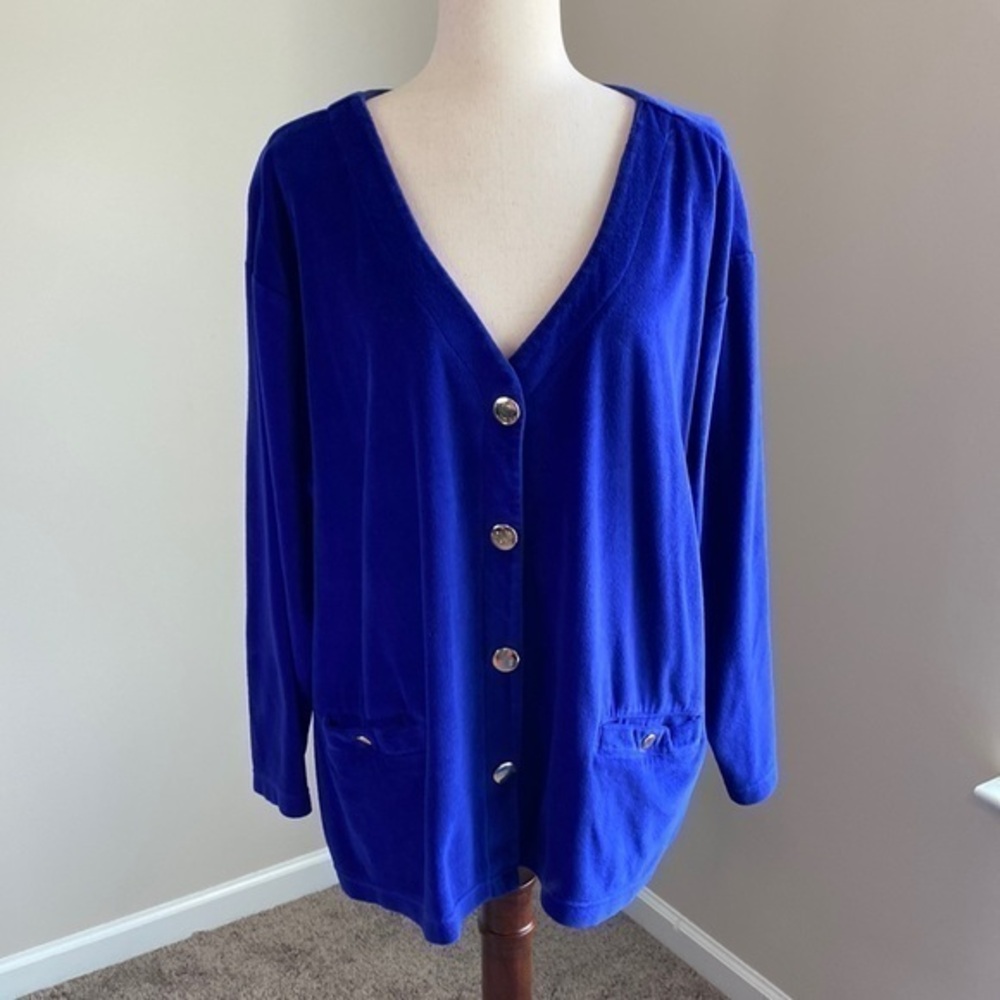 Bundle of David Hollis and Stephanie Andrews Velour Tops Size XL